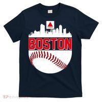 Boston Skyline Fenway Baseball Sports Logo T-Shirt thumb 0