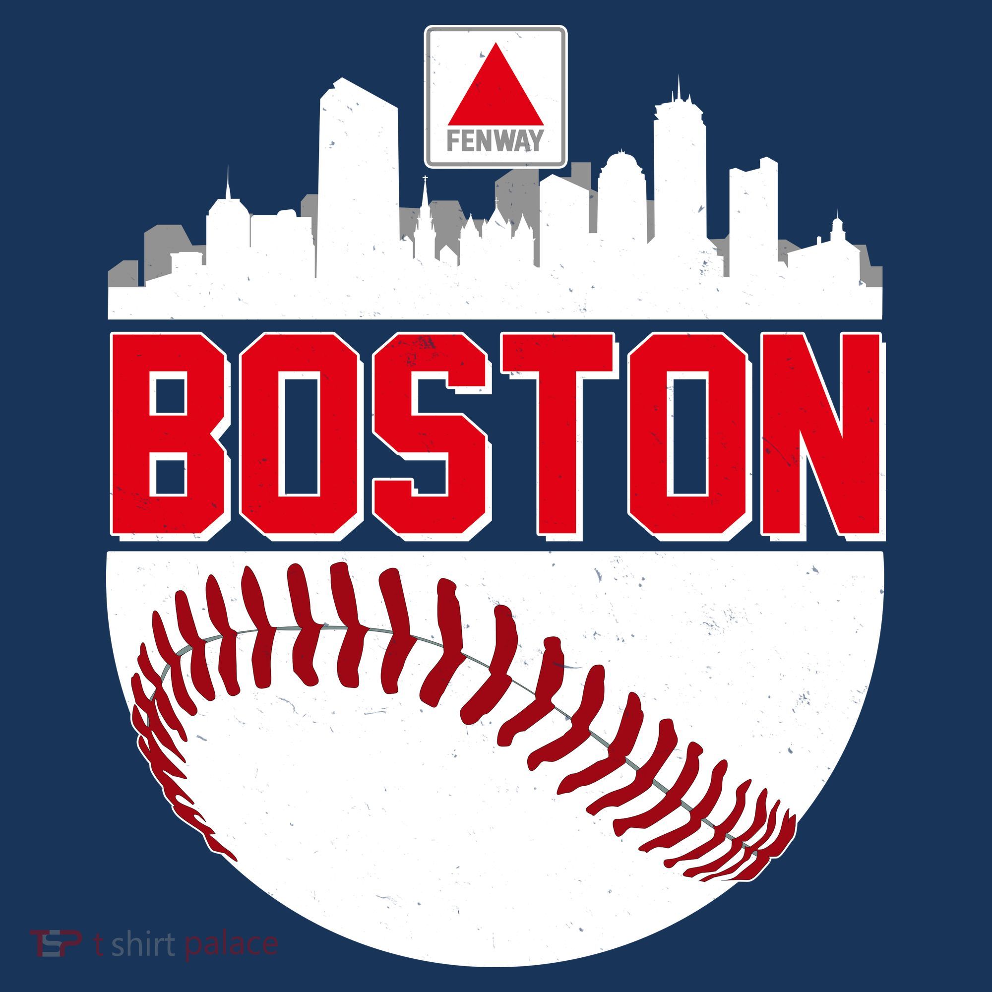 Boston Skyline Fenway Baseball Sports Logo Mousepad
