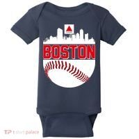 Boston Skyline Fenway Baseball Sports Logo Baby Bodysuit thumb 0
