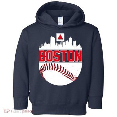 Boston Skyline Fenway Baseball Sports Logo Toddler Hoodie