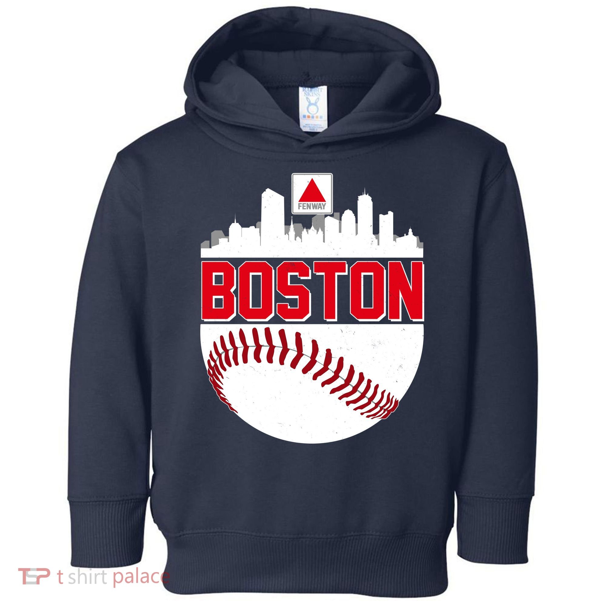 Boston Skyline Fenway Baseball Sports Logo Toddler Hoodie