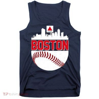 Boston Skyline Fenway Baseball Sports Logo Tank Top
