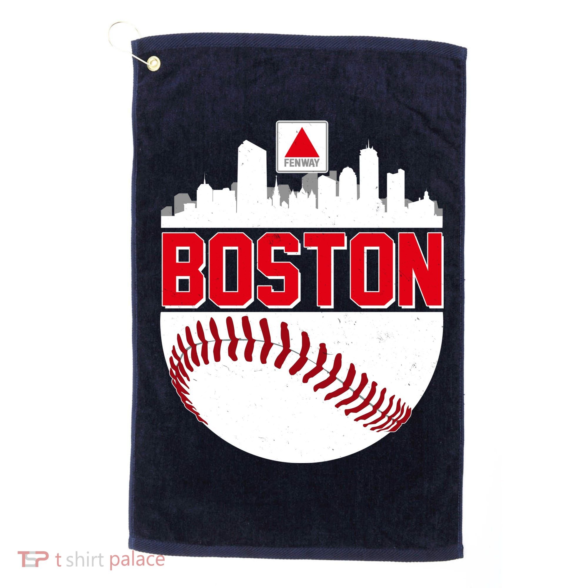 Boston Skyline Fenway Baseball Sports Logo Golf Towel