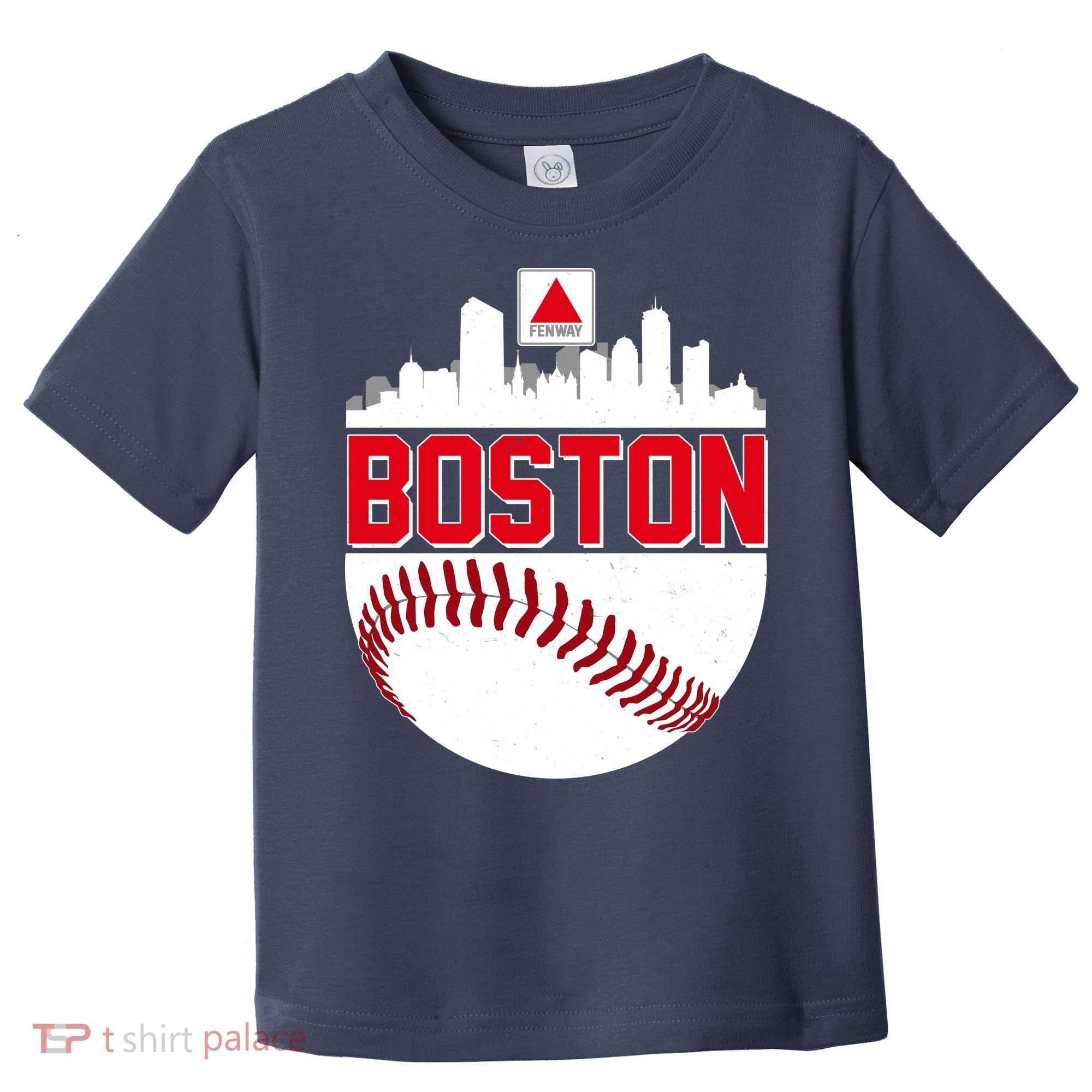 Boston Skyline Fenway Baseball Sports Logo Toddler T-Shirt