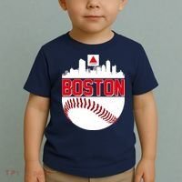 Boston Skyline Fenway Baseball Sports Logo Toddler T-Shirt thumb 2