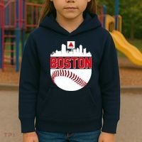 Boston Skyline Fenway Baseball Sports Logo Kids Hoodie thumb 3