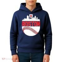 Boston Skyline Fenway Baseball Sports Logo Kids Hoodie thumb 4