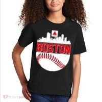 Boston Skyline Fenway Baseball Sports Logo Kids T-Shirt thumb 2