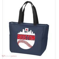 Boston Skyline Fenway Baseball Sports Logo Tote Bag thumb 3