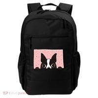 Boston Terrier Peeking Backpack thumb 0