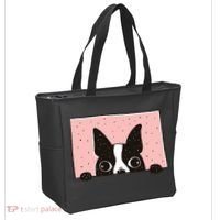 Boston Terrier Peeking Tote Bag thumb 2
