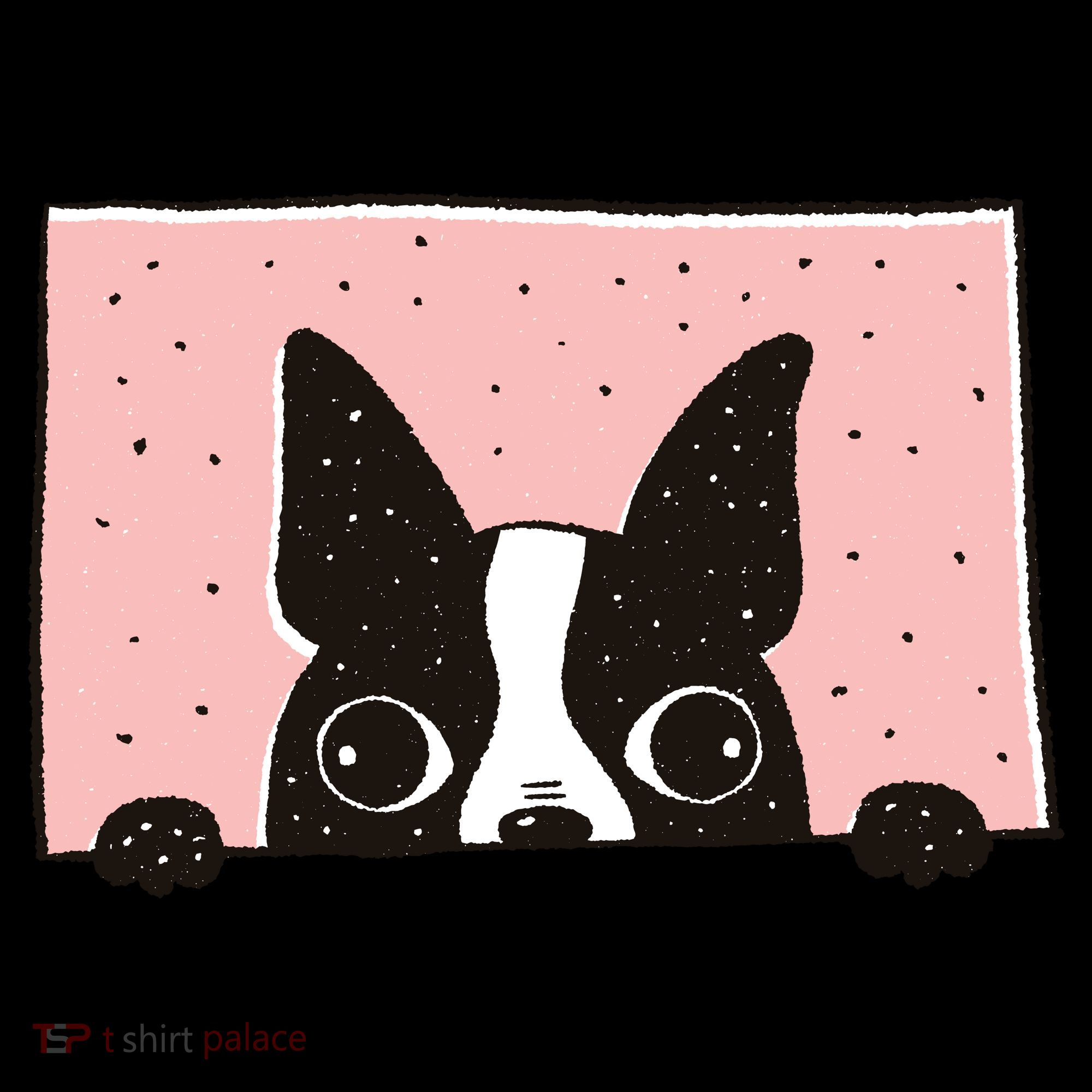 Boston Terrier Peeking Tote Bag