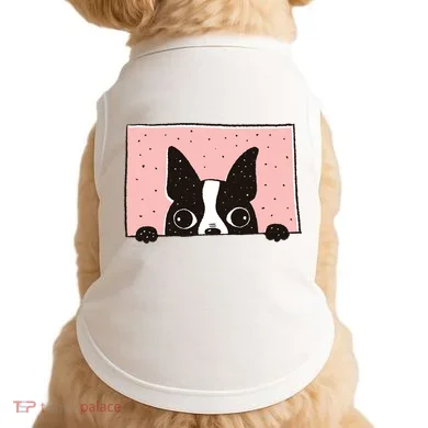 Boston Terrier Peeking Doggie Tank