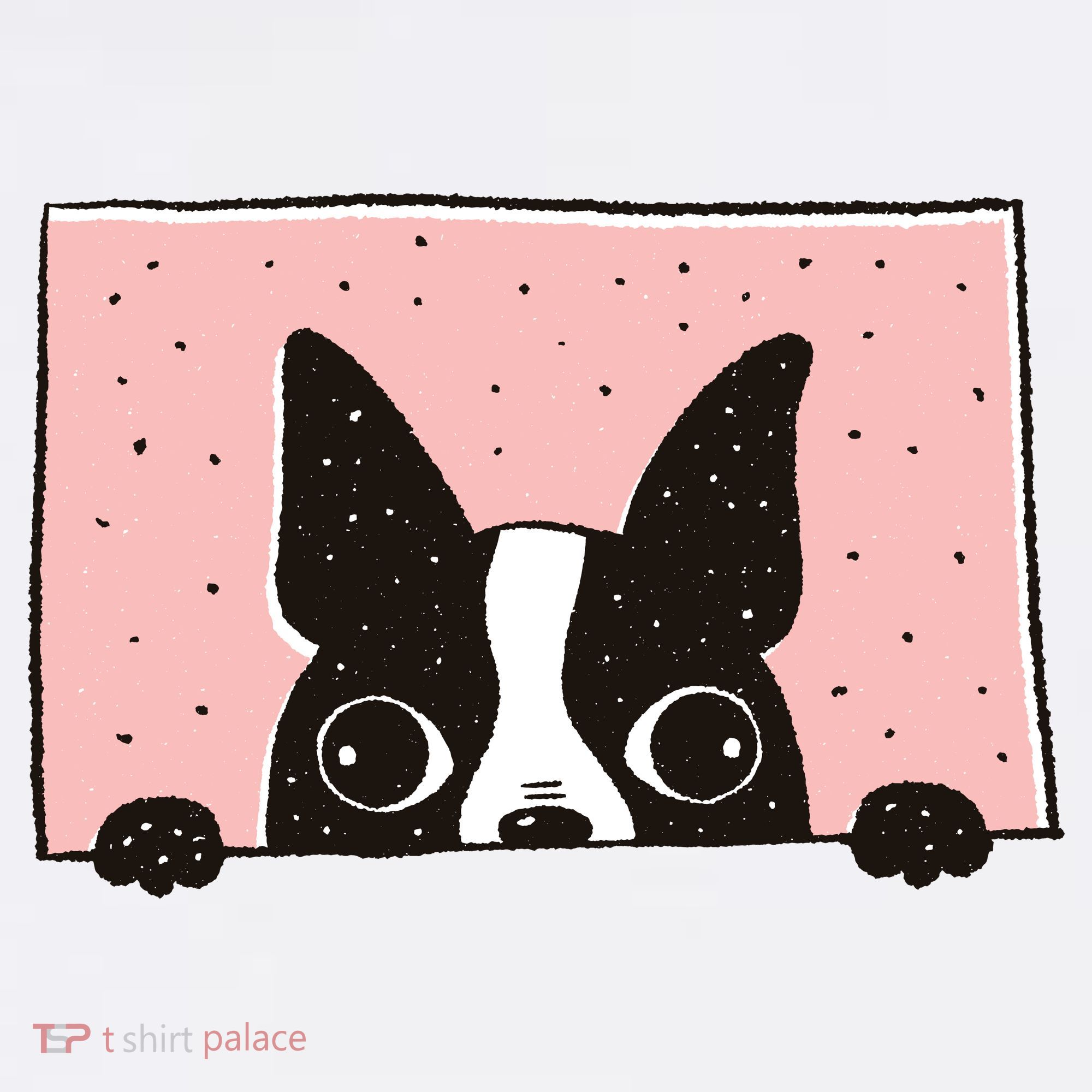 Boston Terrier Peeking Doggie Tank