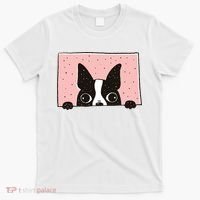 Boston Terrier Peeking T-Shirt thumb 0