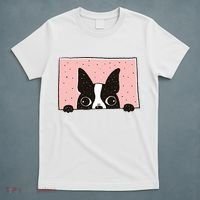 Boston Terrier Peeking T-Shirt thumb 5