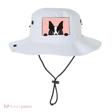 Boston Terrier Peeking Bucket Hat