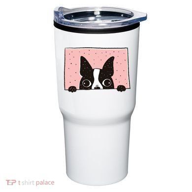 Boston Terrier Peeking Tumbler