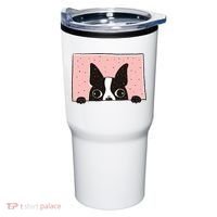 Boston Terrier Peeking Tumbler thumb 0