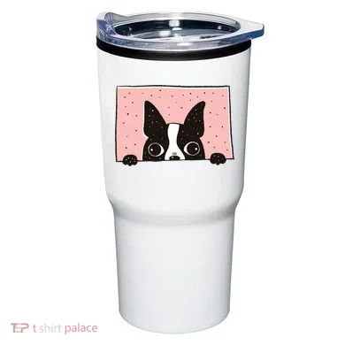 Boston Terrier Peeking Tumbler