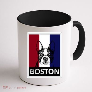 Boston Terrier Portrait  Coffee Mug back