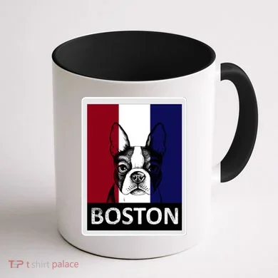 Boston Terrier Portrait Coffee Mug back