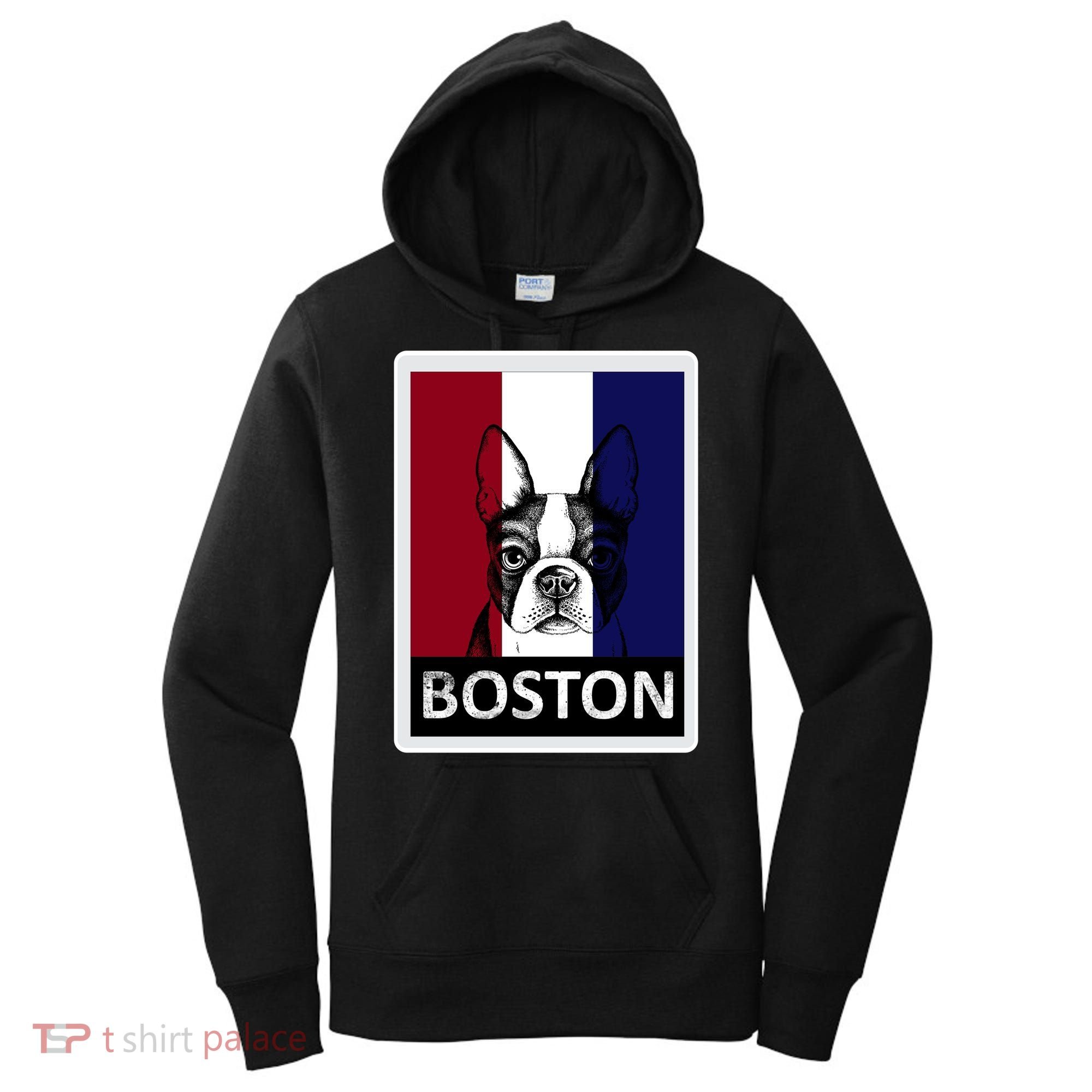 Boston Terrier Portrait  Women's Hoodie