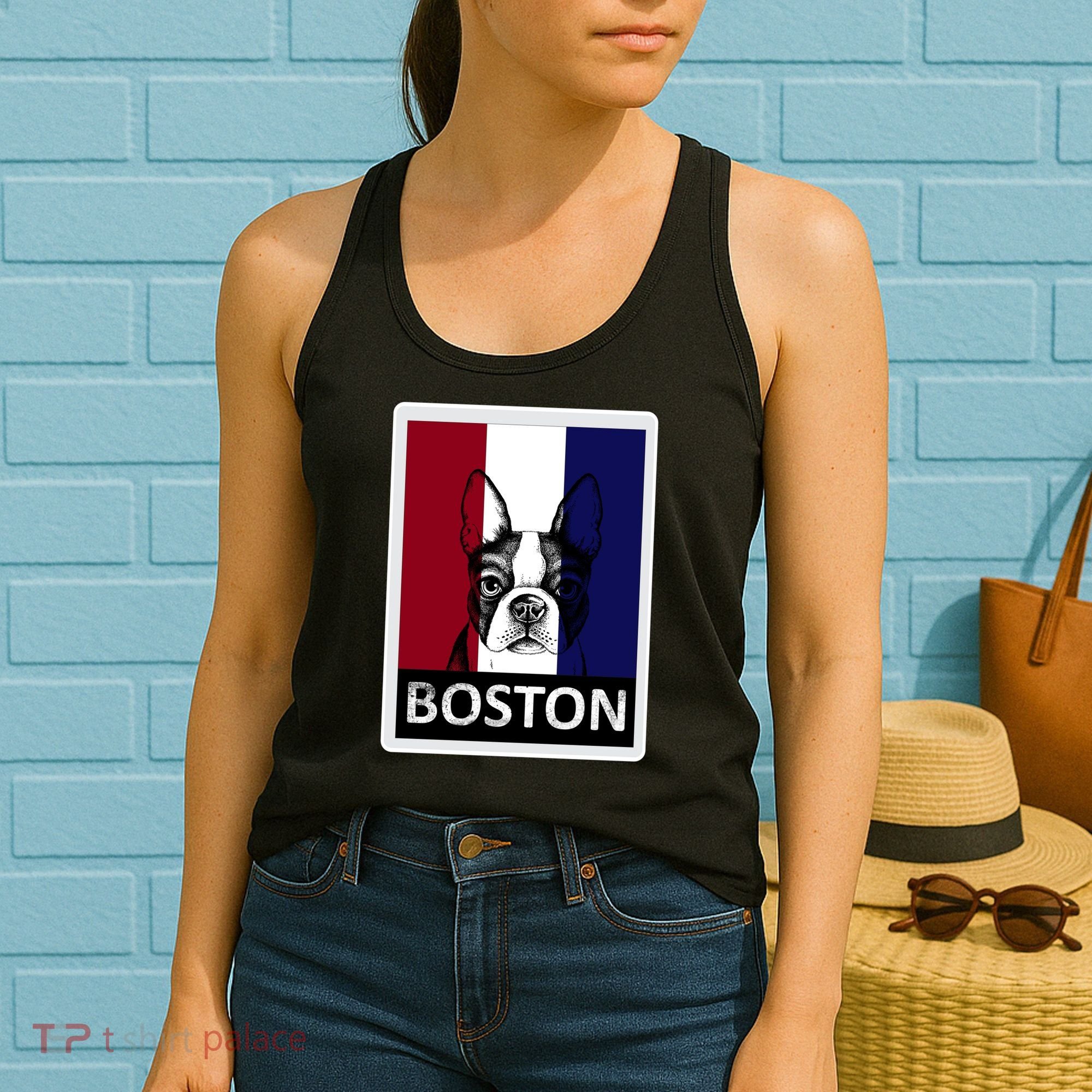 Boston Terrier Portrait  Women's Tank Top