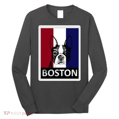 Boston Terrier Portrait Long Sleeve Shirt