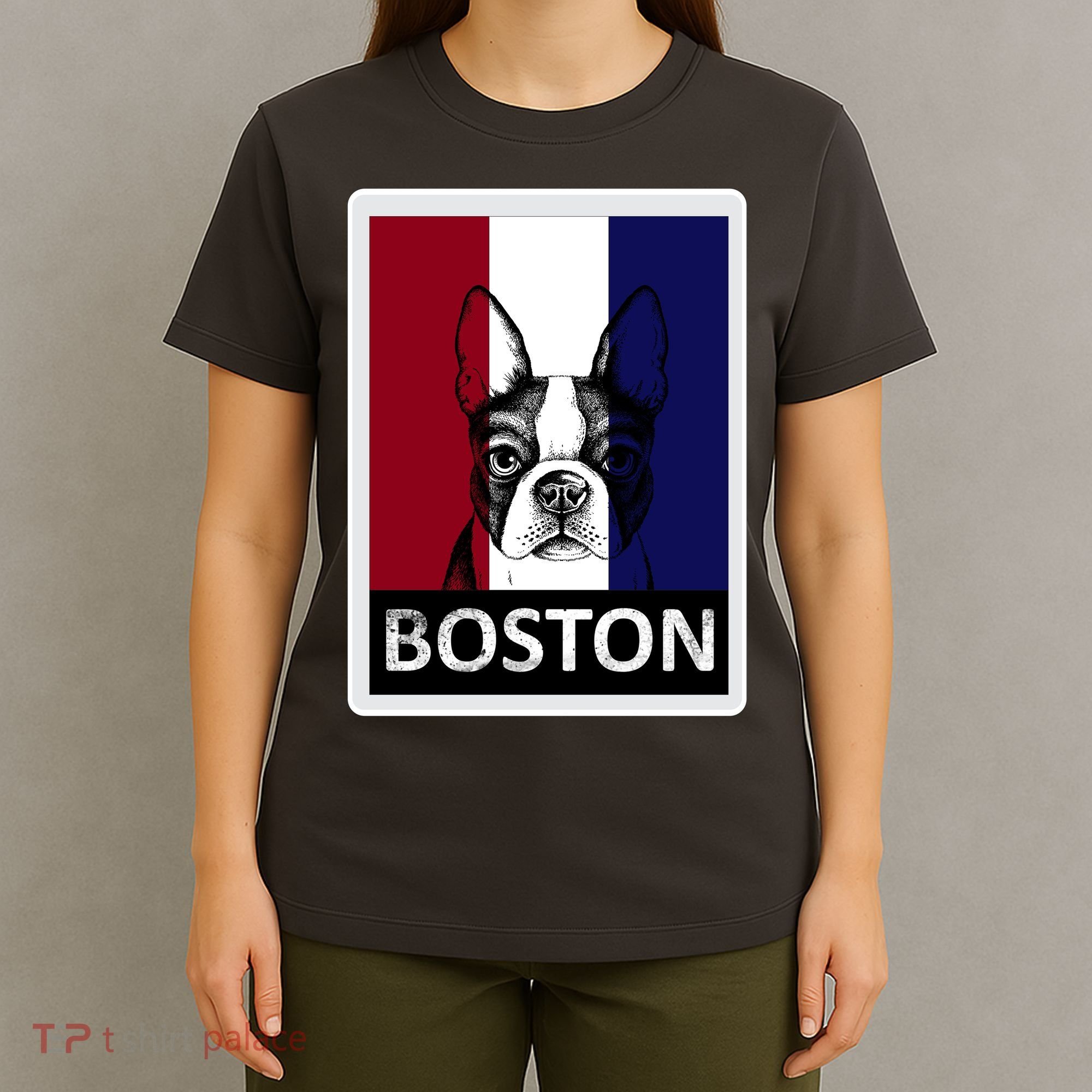 Boston Terrier Portrait  T-Shirt