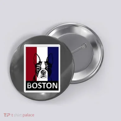 Boston Terrier Portrait  Button