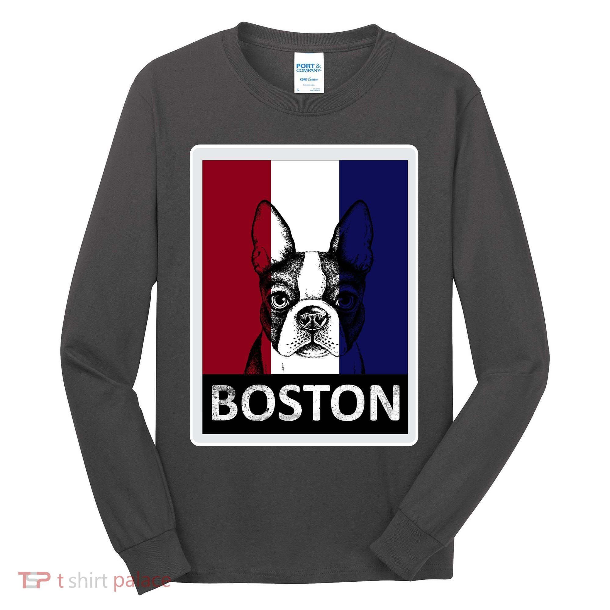 Boston Terrier Portrait  Tall Long Sleeve Shirt