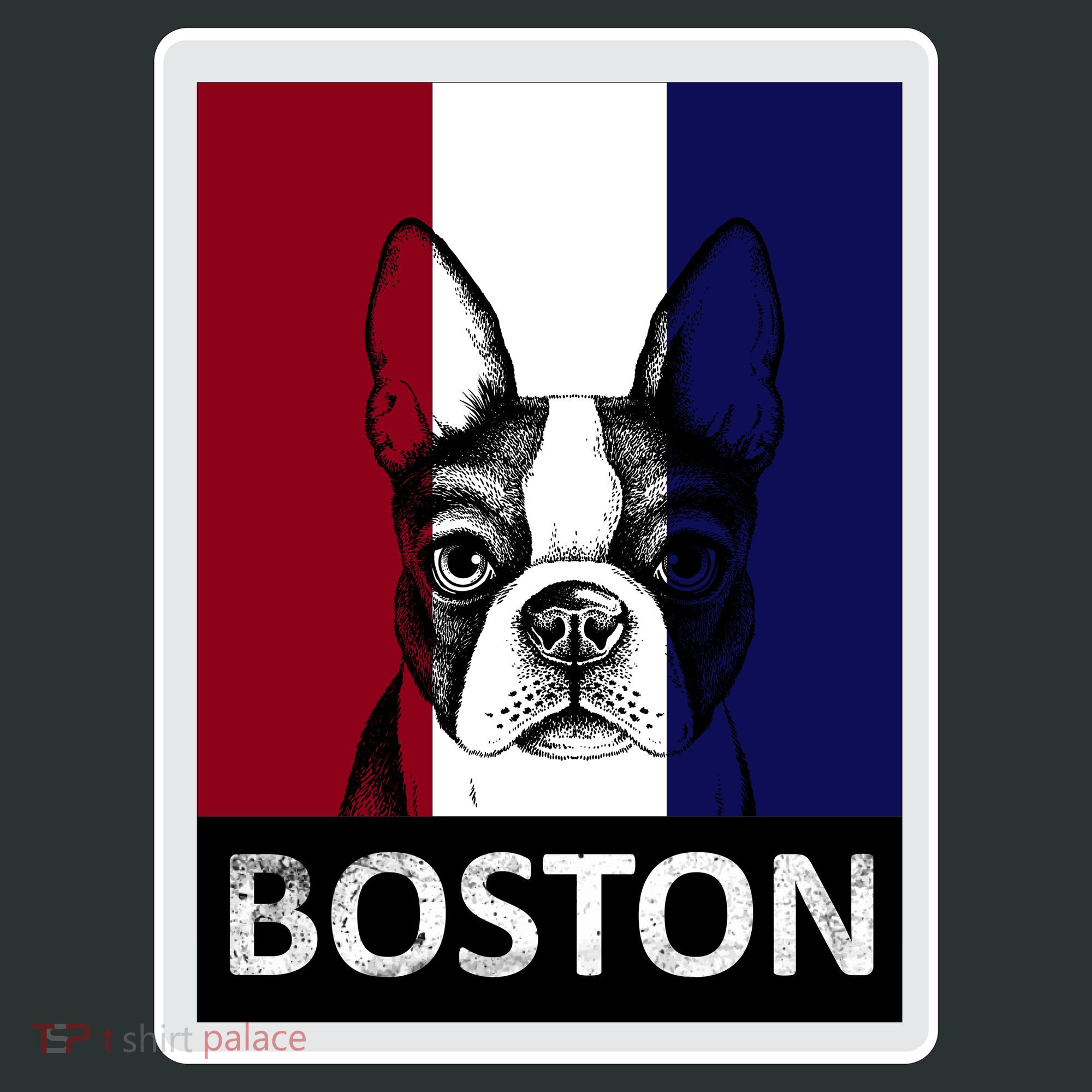 Boston Terrier Portrait  Baby Bodysuit