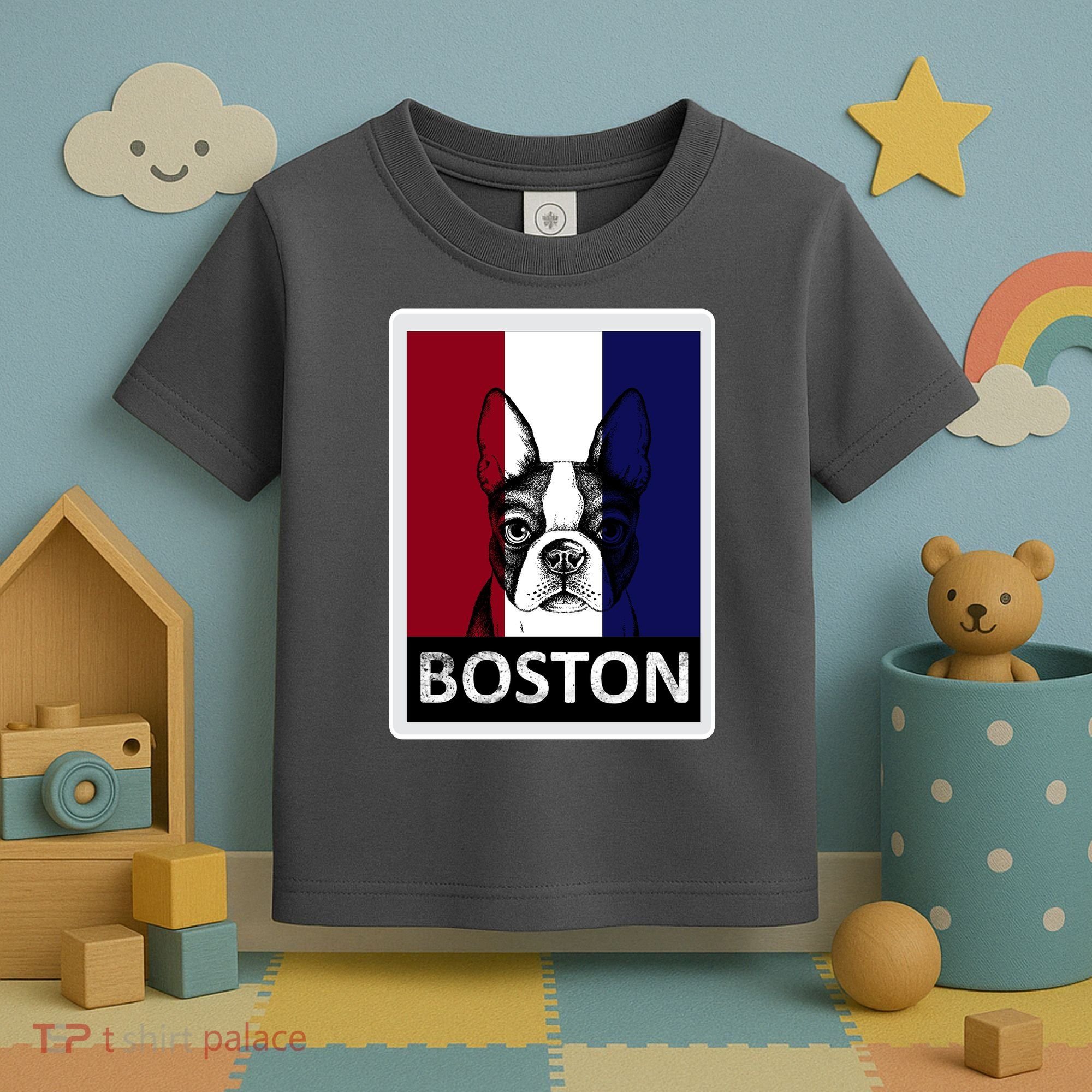 Boston Terrier Portrait  Toddler T-Shirt
