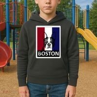 Boston Terrier Portrait  Kids Hoodie thumb 2
