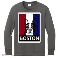 Boston Terrier Portrait  Kids Long Sleeve Shirt thumb 0