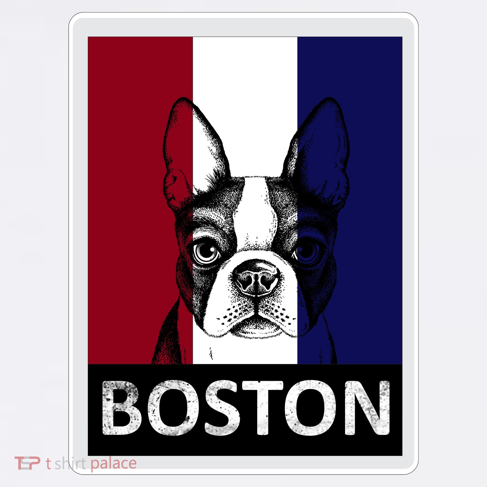 Boston Terrier Portrait  Garment-Dyed Sweatshirt