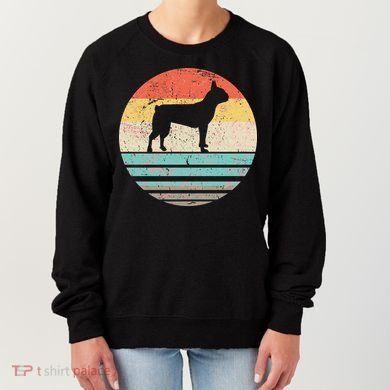 Boston Terrier Retro Sun Women's Sweatshirt