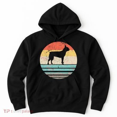 Boston Terrier Retro Sun Hoodie