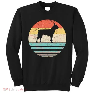 Boston Terrier Retro Sun Sweatshirt