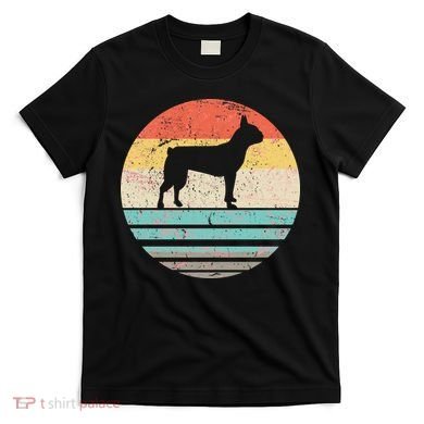 Boston Terrier Retro Sun T-Shirt