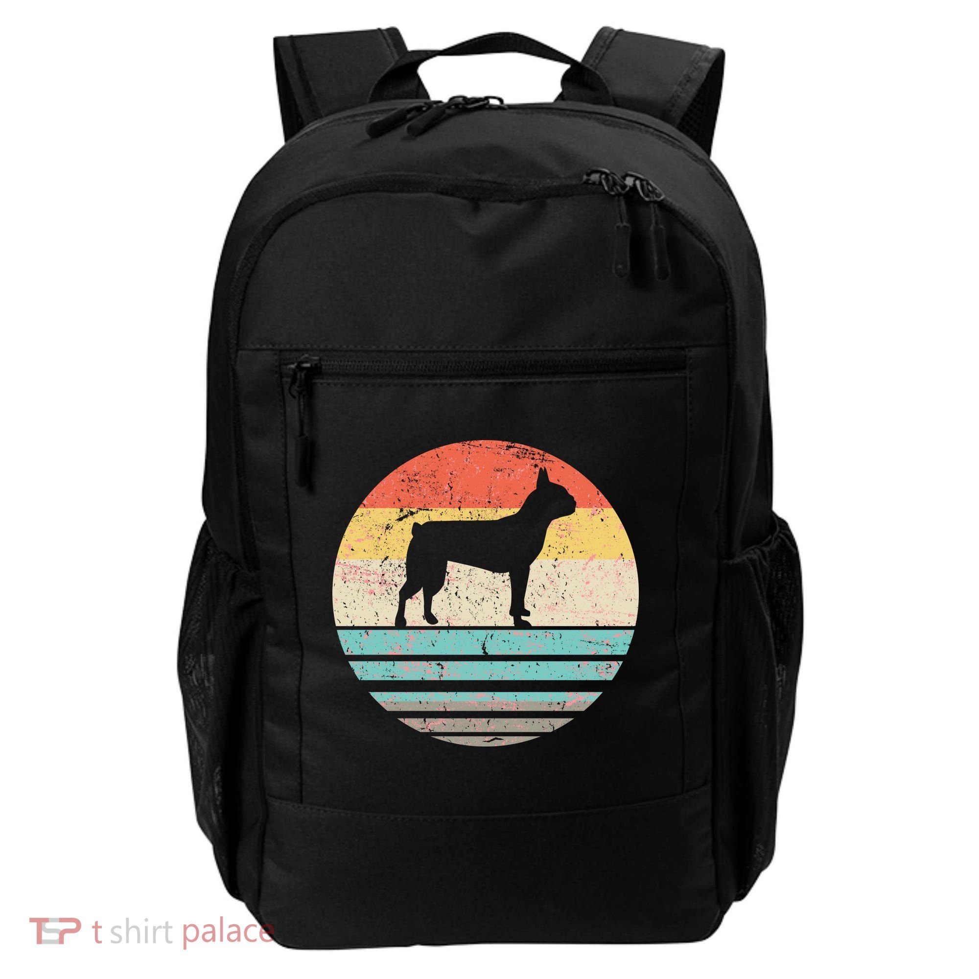 Boston Terrier Retro Sun Backpack