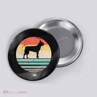 Boston Terrier Retro Sun Button thumb 0