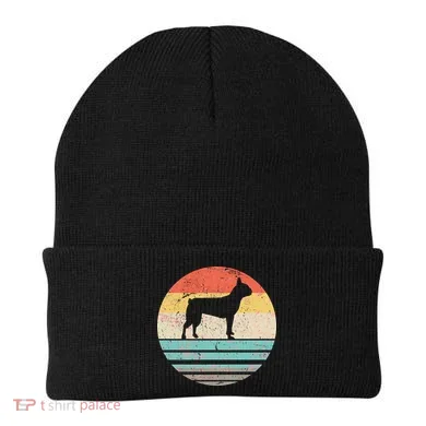 Boston Terrier Retro Sun Beanie