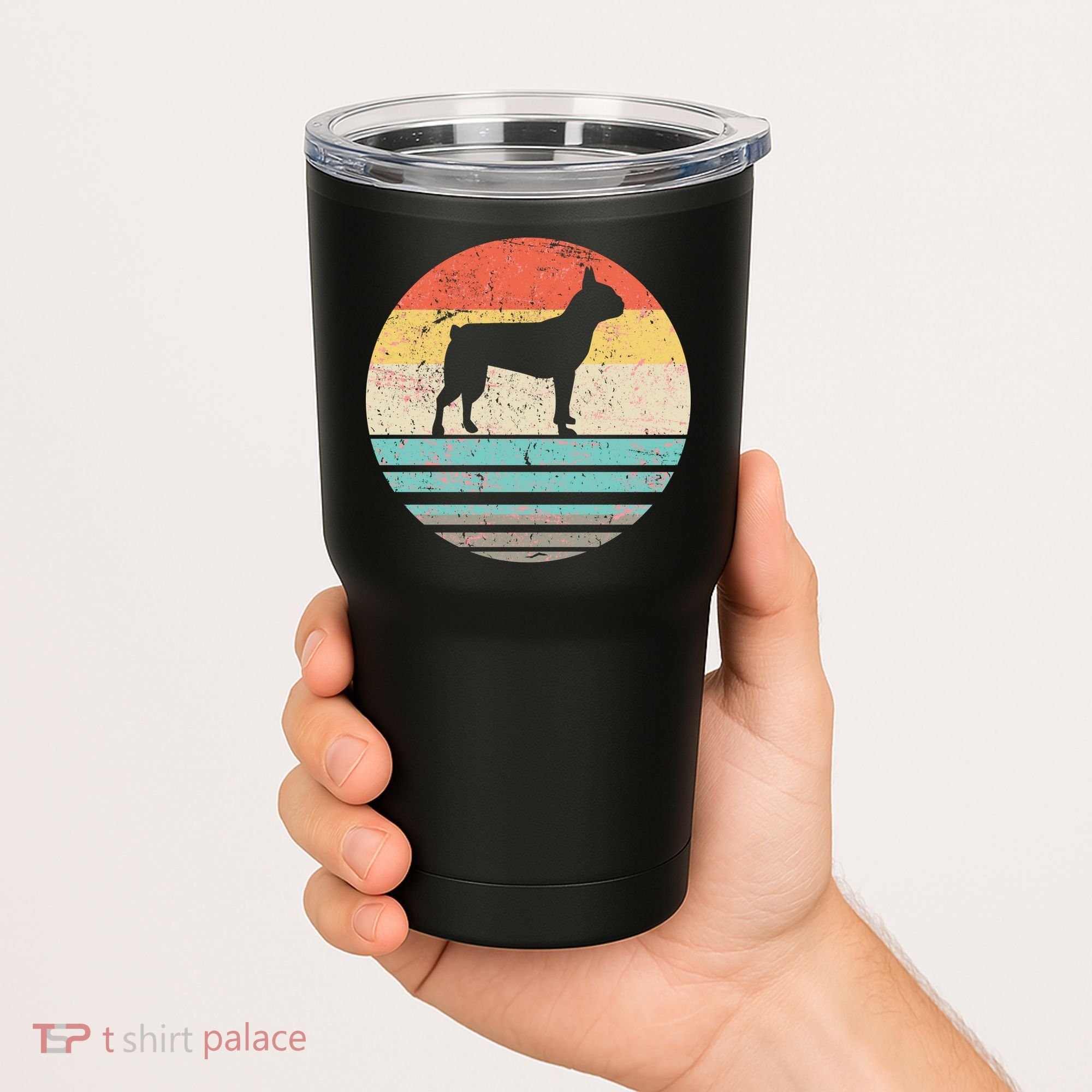 Boston Terrier Retro Sun Tumbler