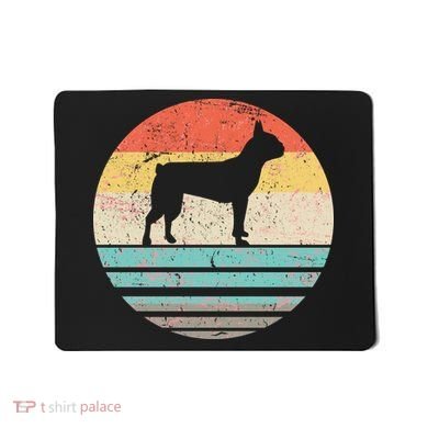 Boston Terrier Retro Sun Mousepad