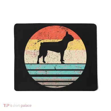 Boston Terrier Retro Sun Mousepad