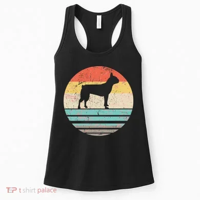 Boston Terrier Retro Sun Women's Tank Top