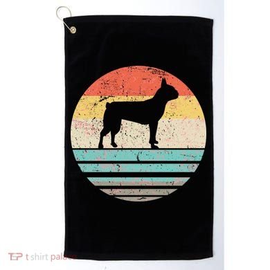Boston Terrier Retro Sun Golf Towel