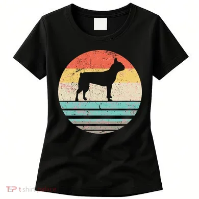 Boston Terrier Retro Sun Women's T-Shirt